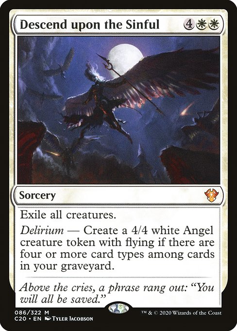 Descend upon the Sinful - Commander 2020 Mythic Card