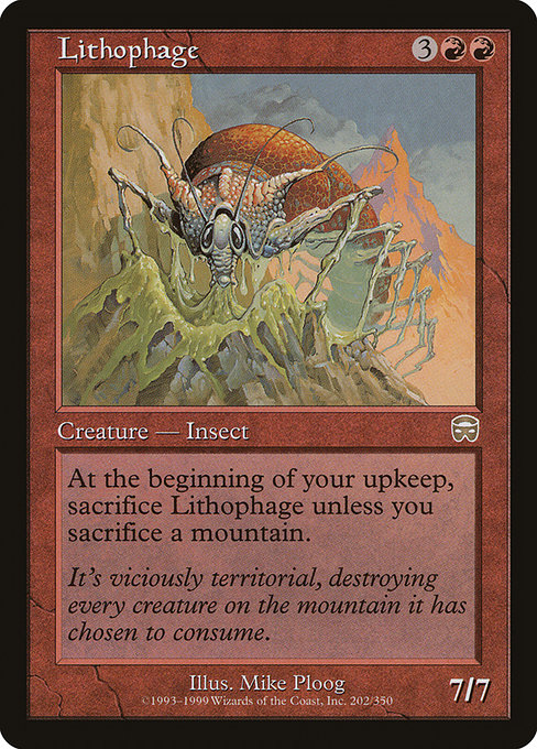 Lithophage - Mercadian Masques Rare Card