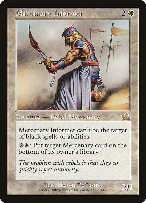 Mercenary Informer - Prophecy Rare Card