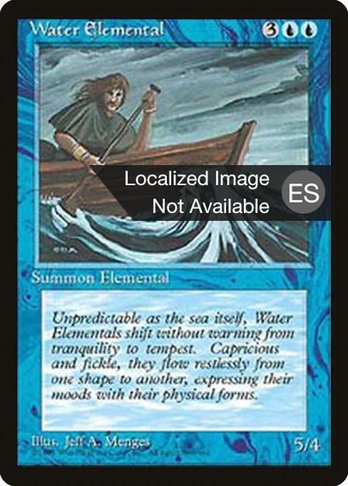 Water Elemental - Fourth Edition Foreign Black Border Uncommon Card