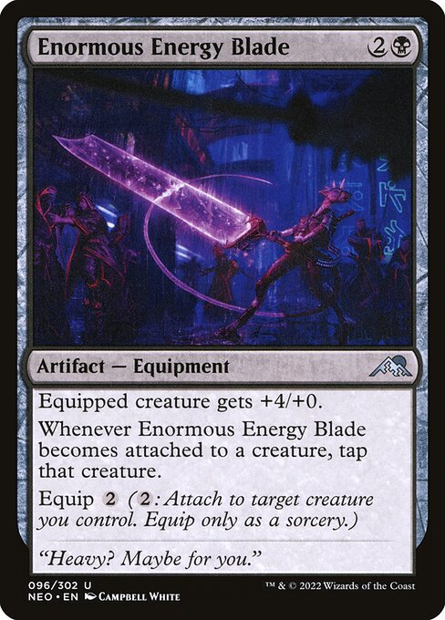 Enormous Energy Blade - Kamigawa: Neon Dynasty Uncommon Card