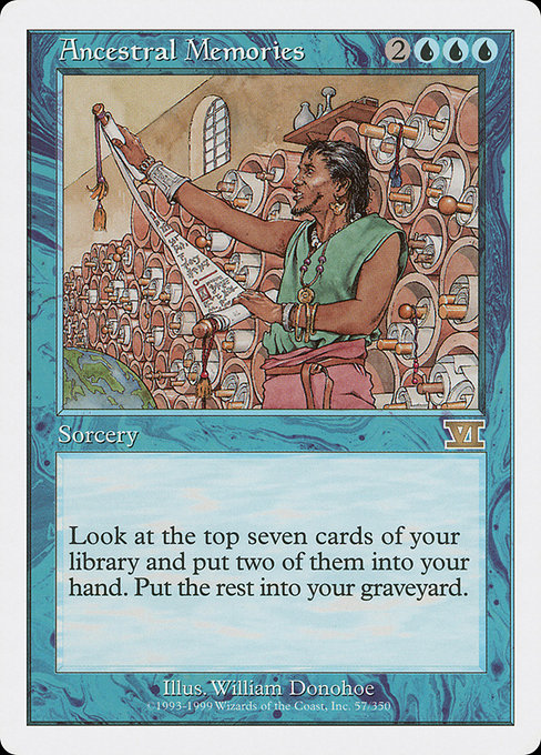 Ancestral Memories - Classic Sixth Edition Rare Card