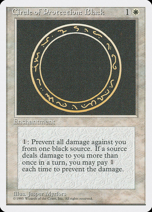 Circle of Protection: Black - Fourth Edition Common Card