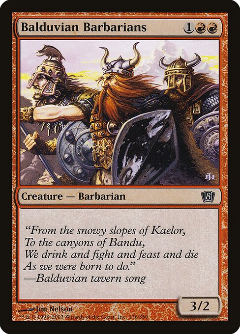 Balduvian Barbarians - Eighth Edition Common Card