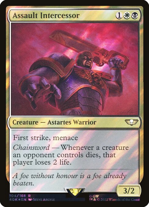 Assault Intercessor - Warhammer 40,000 Commander Rare Card