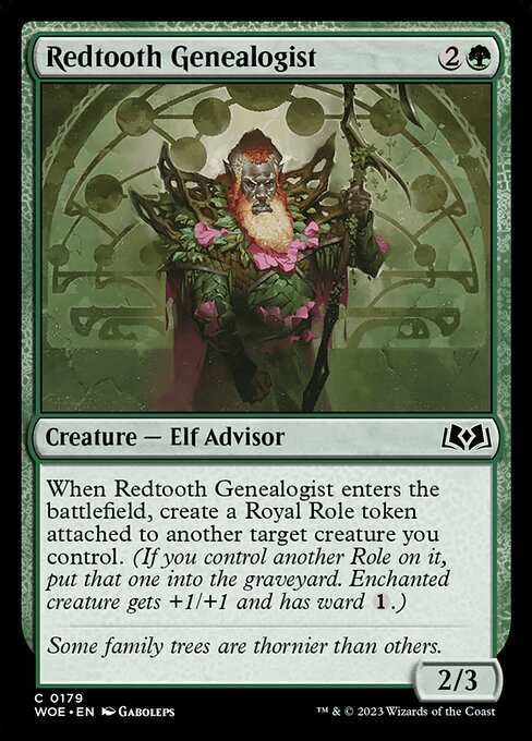 Redtooth Genealogist - Wilds of Eldraine Common Card
