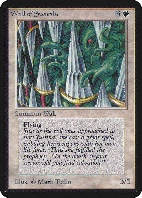 Wall of Swords - Limited Edition Alpha Uncommon Card