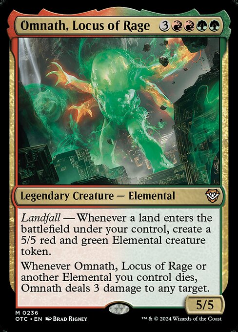 Omnath, Locus of Rage - Outlaws of Thunder Junction Commander Mythic Card