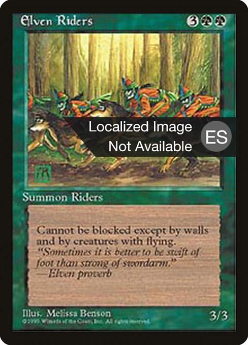 Elven Riders - Fourth Edition Foreign Black Border Uncommon Card