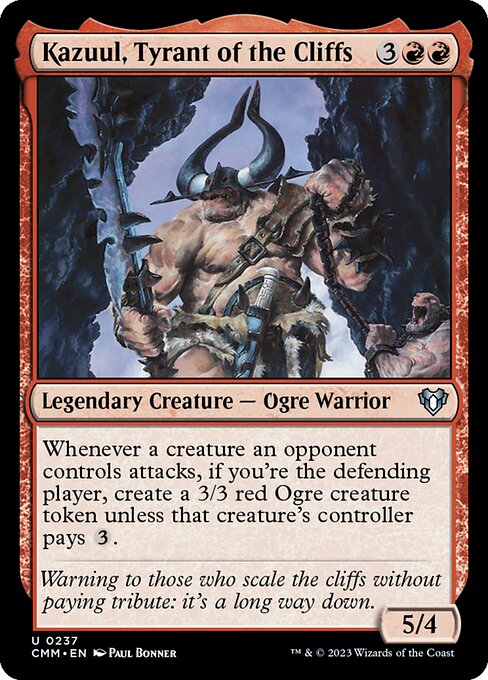 Kazuul, Tyrant of the Cliffs - Commander Masters Uncommon Card