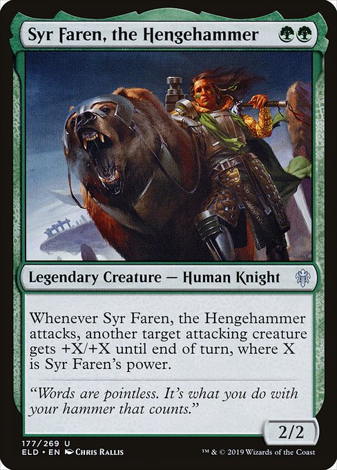 Syr Faren, the Hengehammer - Throne of Eldraine Uncommon Card