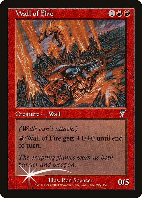 Wall of Fire - Seventh Edition Uncommon Card