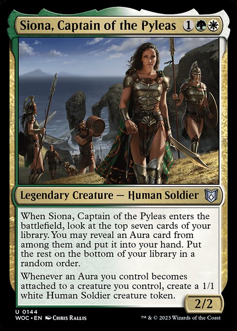 Siona, Captain of the Pyleas - Wilds of Eldraine Commander Uncommon Card