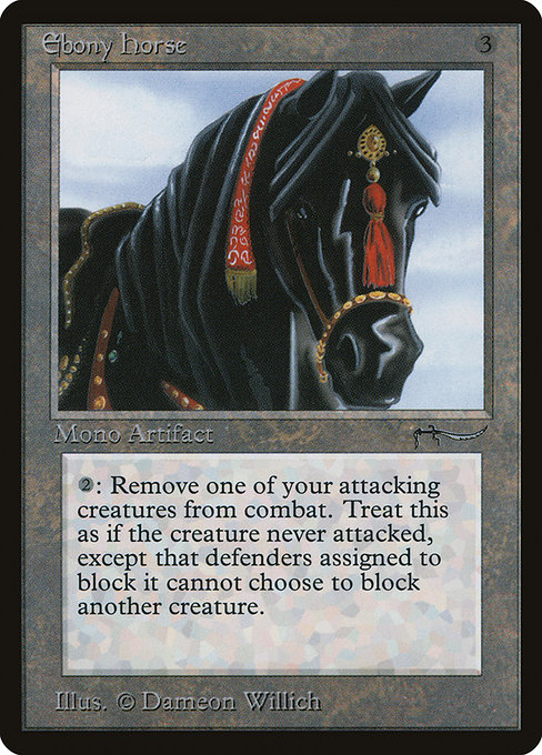 Ebony Horse - Arabian Nights Rare Card
