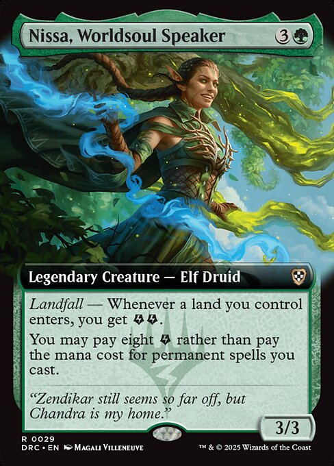 Nissa, Worldsoul Speaker - Aetherdrift Commander Rare Card