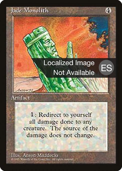 Jade Monolith - Fourth Edition Foreign Black Border Rare Card