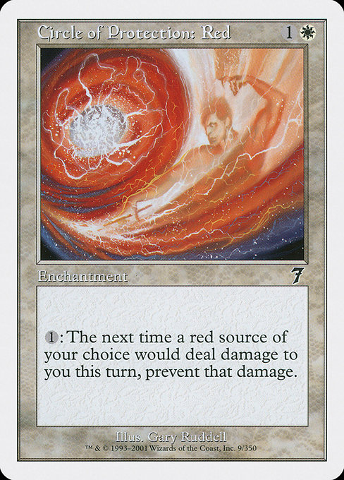 Circle of Protection: Red - Seventh Edition Common Card