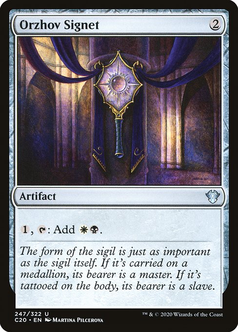 Orzhov Signet - Commander 2020 Uncommon Card