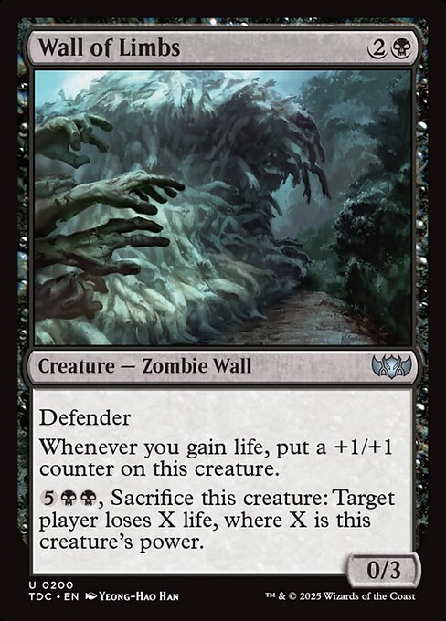 Wall of Limbs - Tarkir: Dragonstorm Commander Uncommon Card