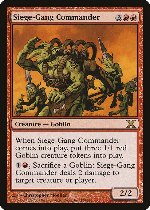 Siege-Gang Commander - Tenth Edition Rare Card