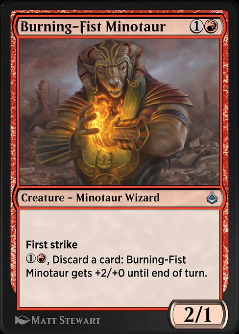 Burning-Fist Minotaur - Amonkhet Remastered Uncommon Card