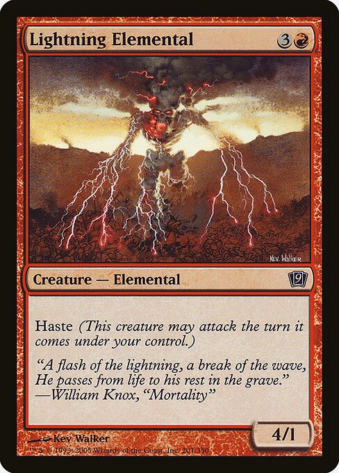 Lightning Elemental - Ninth Edition Common Card