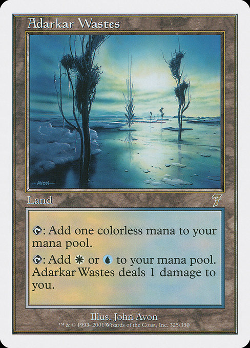 Adarkar Wastes - Seventh Edition Rare Card