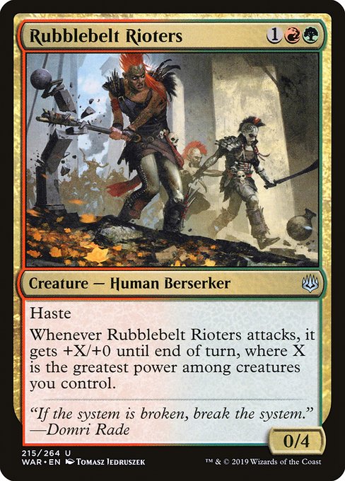 Rubblebelt Rioters - War of the Spark Uncommon Card