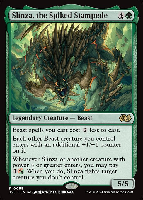 Slinza, the Spiked Stampede - Foundations Jumpstart Rare Card