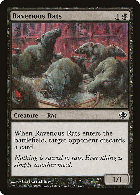 Ravenous Rats - Duel Decks: Garruk vs. Liliana Common Card