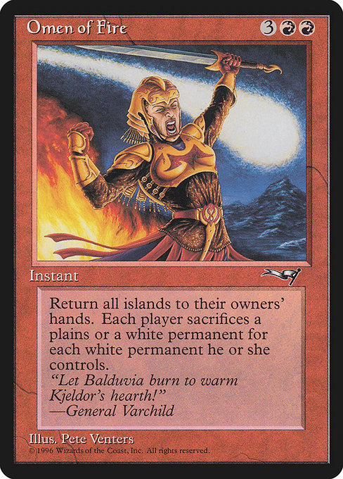 Omen of Fire - Alliances Rare Card