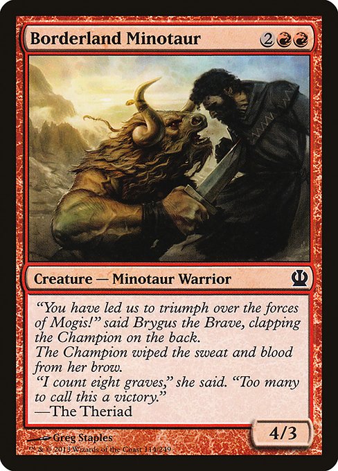 Borderland Minotaur - Theros Common Card