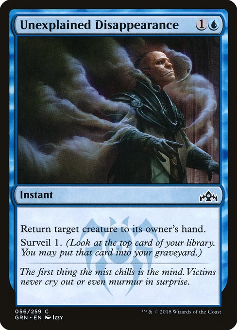 Unexplained Disappearance - Guilds of Ravnica Common Card