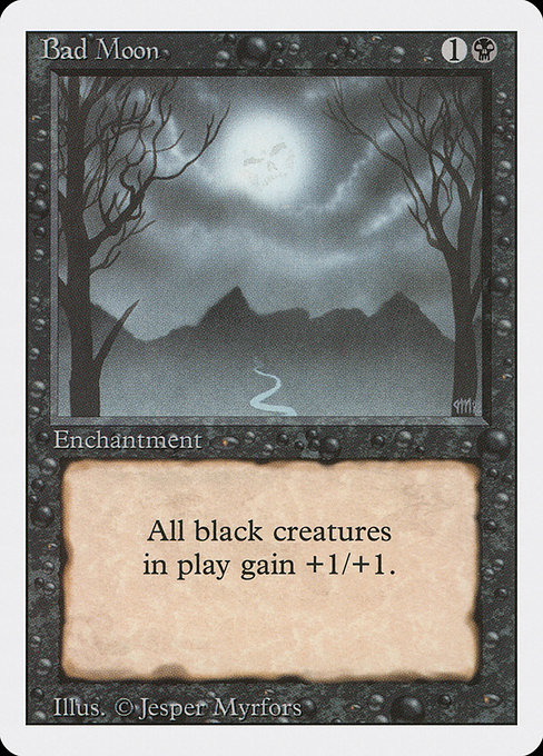 Bad Moon - Revised Edition Rare Card