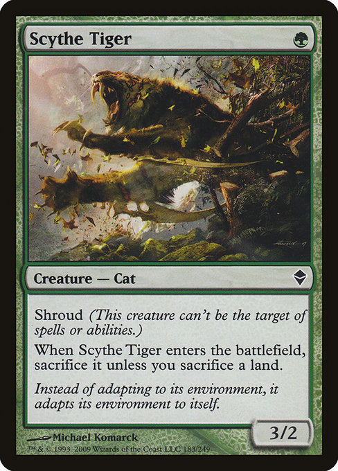 Scythe Tiger - Zendikar Common Card