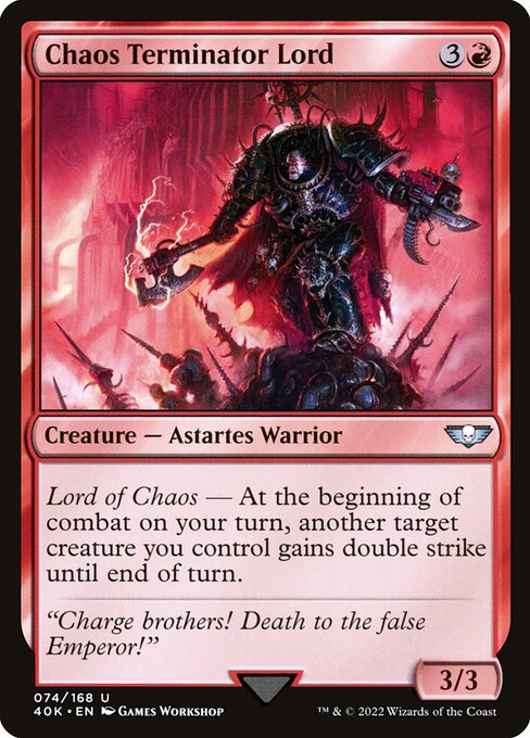 Chaos Terminator Lord - Warhammer 40,000 Commander Uncommon Card