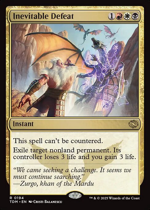 Inevitable Defeat - Tarkir: Dragonstorm Rare Card
