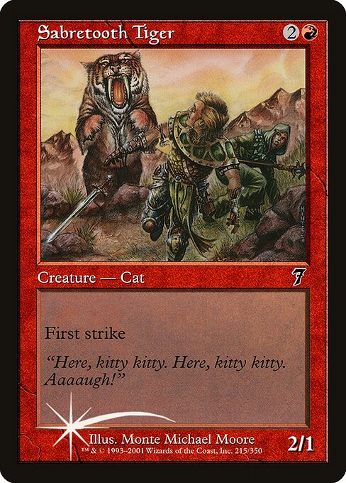 Sabretooth Tiger - Seventh Edition Common Card