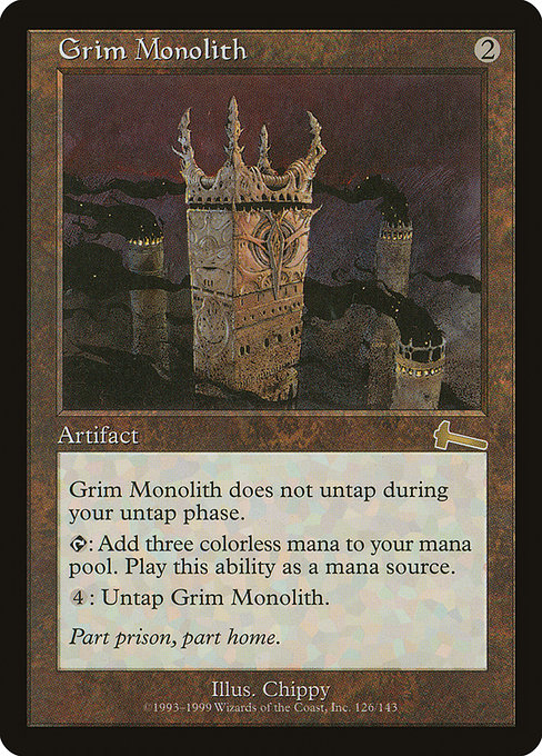 Grim Monolith - Urza's Legacy Rare Card