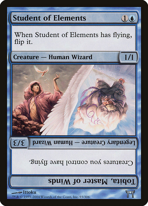 Student of Elements // Tobita, Master of Winds - Champions of Kamigawa Uncommon Card