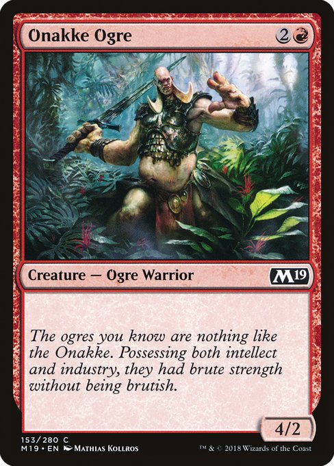 Onakke Ogre - Core Set 2019 Common Card