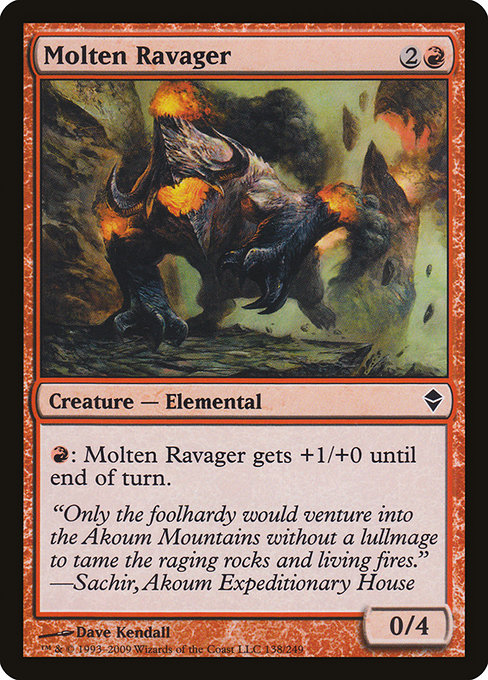 Molten Ravager - Zendikar Common Card