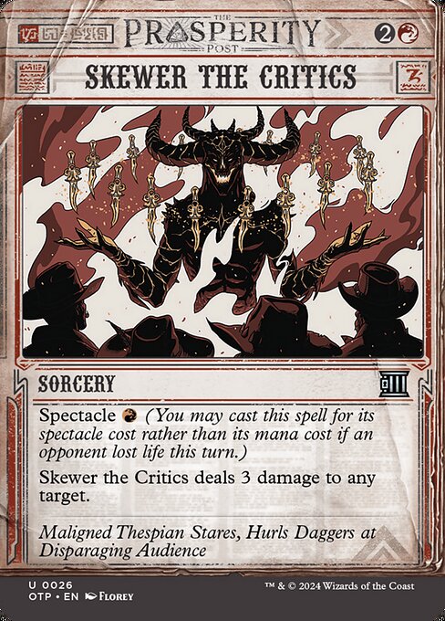 Skewer the Critics - Breaking News Uncommon Card
