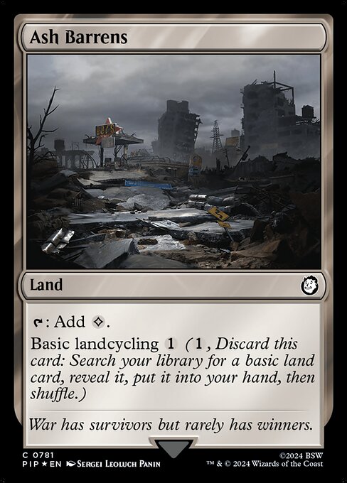 Ash Barrens - Fallout Common Card
