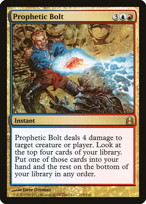 Prophetic Bolt - Commander 2011 Rare Card