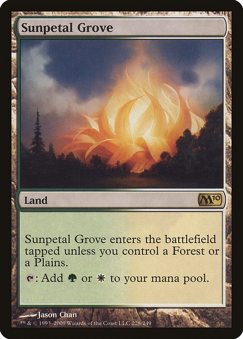 Sunpetal Grove - Magic 2010 Rare Card