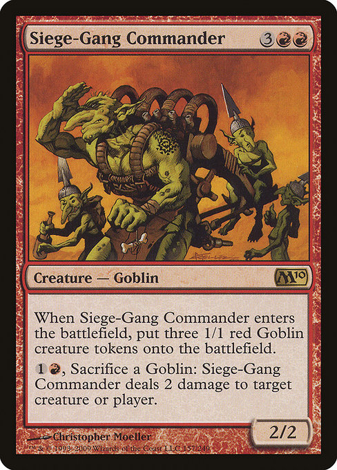Siege-Gang Commander - Magic 2010 Rare Card