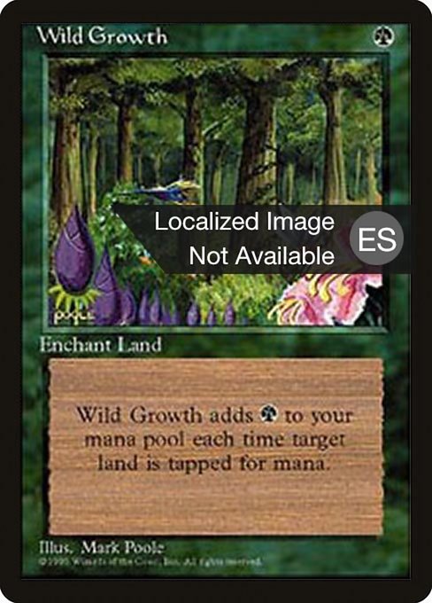 Wild Growth - Fourth Edition Foreign Black Border Common Card