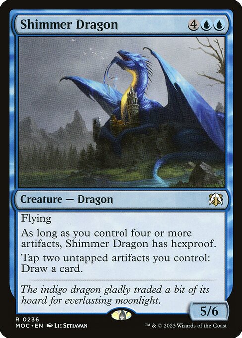 Shimmer Dragon - March of the Machine Commander Rare Card