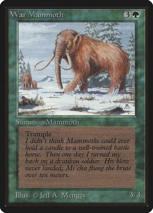 War Mammoth - Limited Edition Beta Common Card